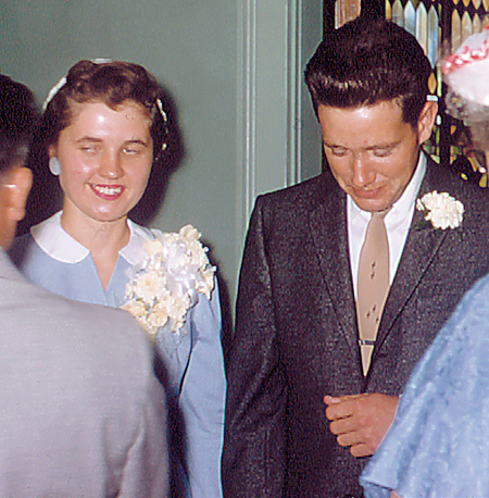 Hugh Charles Bell and Barbara L. Graham on their Wedding Day August 31, 1957