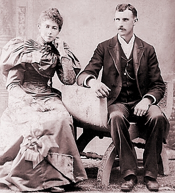 John Calvin Bell and Fronie Wheat 1894 Wedding Portrait
