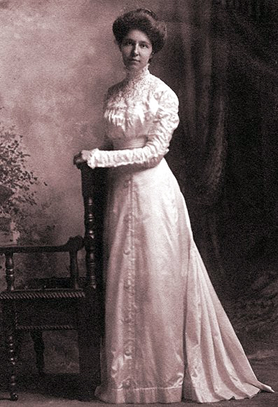 Mabel Young on her Weddding Day - June 3, 1909