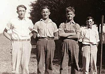 Left to right: Albert, Bert, James, and Delbert McClanahan