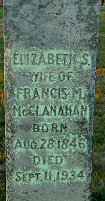 Tombstone of Elizabeth S. Foster (1846-1934)