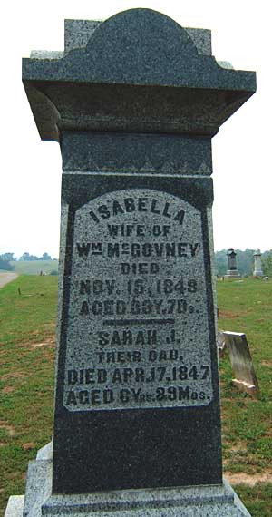Headstone of Judge Samuel McClanahan (1797-1882)