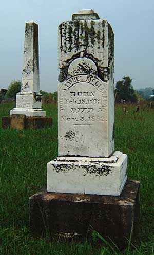 Headstone of Judge Samuel McClanahan (1797-1882)