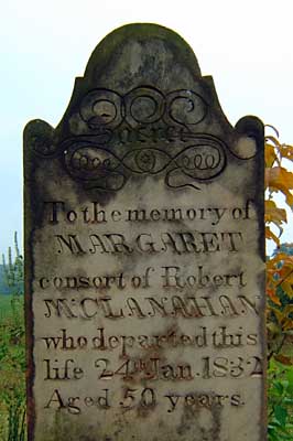 Tombstone of Robert McClanahan (1782-1832)