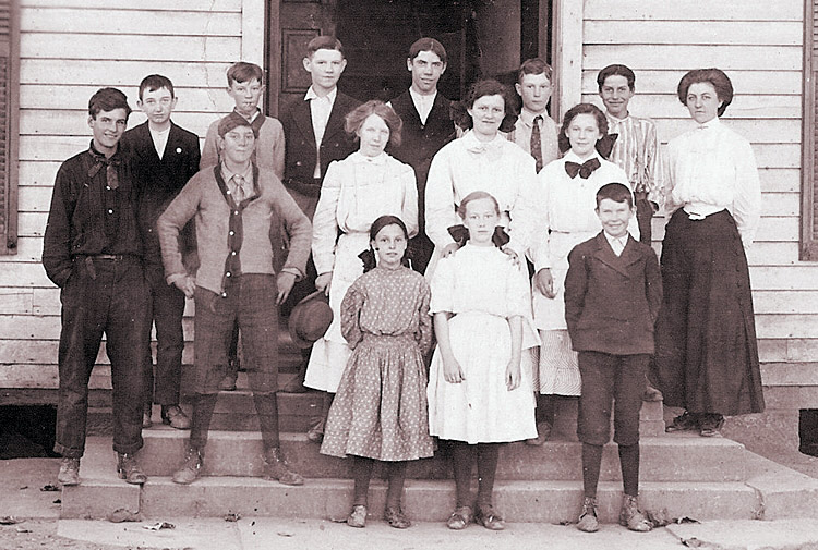 Fannie K. McMillen's first class at her first school