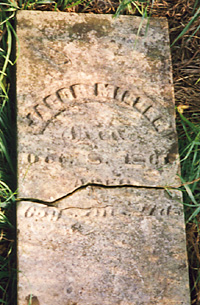 Gravestone of Jacob Miller, 1795-1861