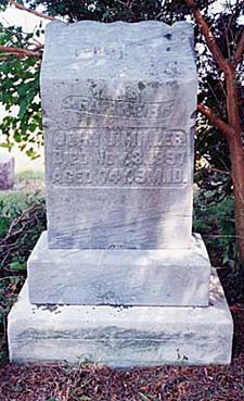 Headstone of John Jacob Miller in Oakland Cemetery