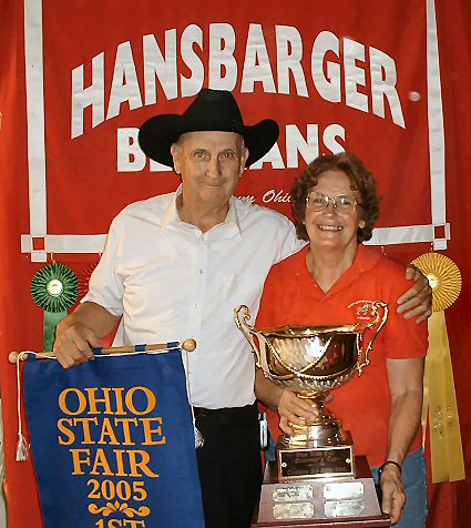  Lyle and Janet Hansbarger after winnng the Governor's Cup at the Ohio State Fair, August 11, 2005