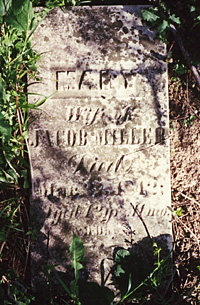 Gravestone of Mary Miller, 1799-1842