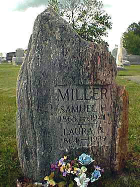 Headstone of Samuel H. Miller (1865-1941) & Laura Belle Trick (1864-1939)
