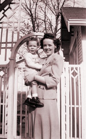 Treva Evelyn Wagamon and her son Norman Lewis Butts - photo taken on January 19, 1947