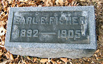 Headstone of Earl Edmund Fisher