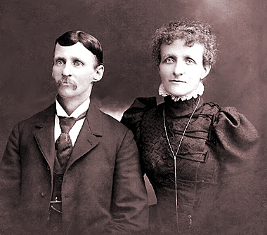Eleanor J. Fisher and Will Kreider on their Wedding day, November 10, 1897