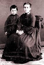 George Elmer Fisher and his mother Margaret (Long) Fisher ca. 1868, age 4