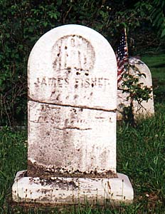 Head stone of James Fisher (1783-1866)
