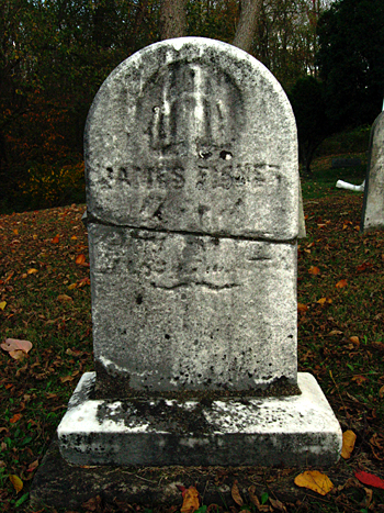 Head stone of James Fisher (1783-1866)