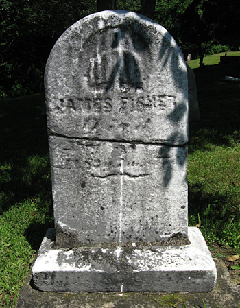 Head stone of James Fisher (1783-1866)