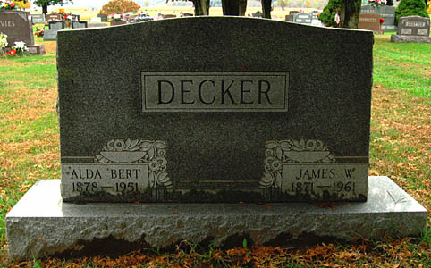 James W. Decker (1871-1961) headstone