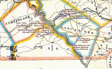 Lancaster & York Counties, Pennsylvania - 1791 Map