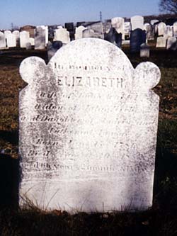 headstone of Maria Elizabeth Tanger (1786-1852)