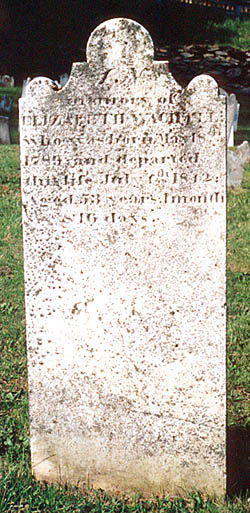 Headstone of Elizabeth Horine Wachtel  (1789-1842)