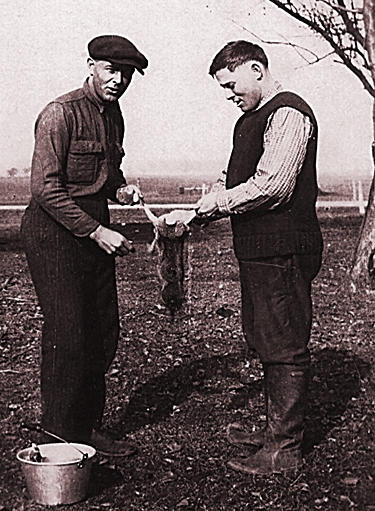 Charles Earl Horine & Harrison Horine trapping