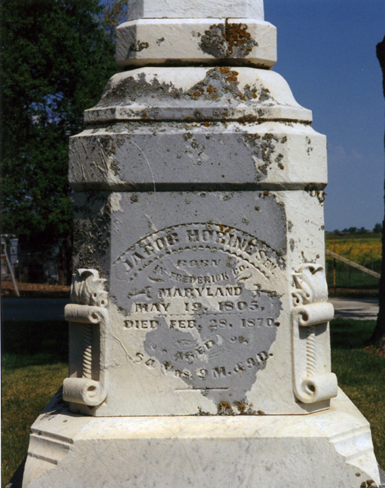 Headstone of H10 Jacob Horine (1805-1870)