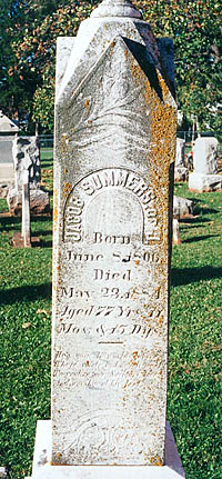 Headstone of Jacob Summers (1806-1884)