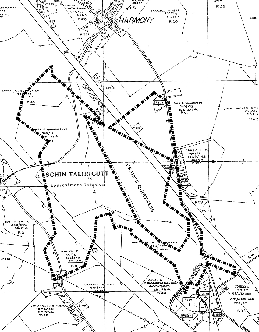 Schin Talir Gutt, Tobias Horein's land surveyed 1762, Frederick County, Maryland