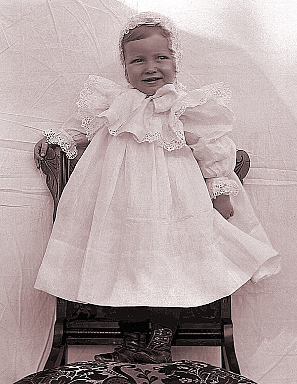 James Lee Fisher in a dress, Carnegie, Pennsylvania, ca. 1897