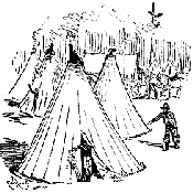 Group of Sibley Tents