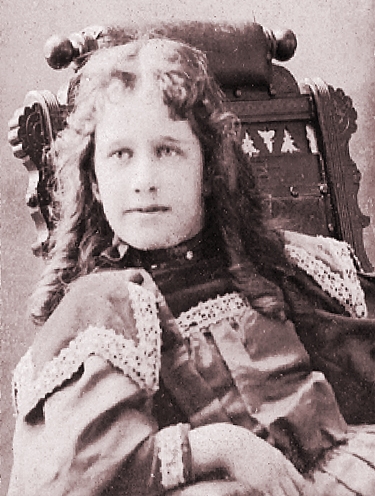 Gail Shaffer Junkin (1886- ), written on back of photograph: Gail S. Junkin age 10 years 6 months on Dec 25, 1896