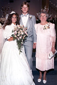 Portrait of Marc Edward Hinderlong and Shawnda Renee McKnight on their Wedding Day, June 6, 1987